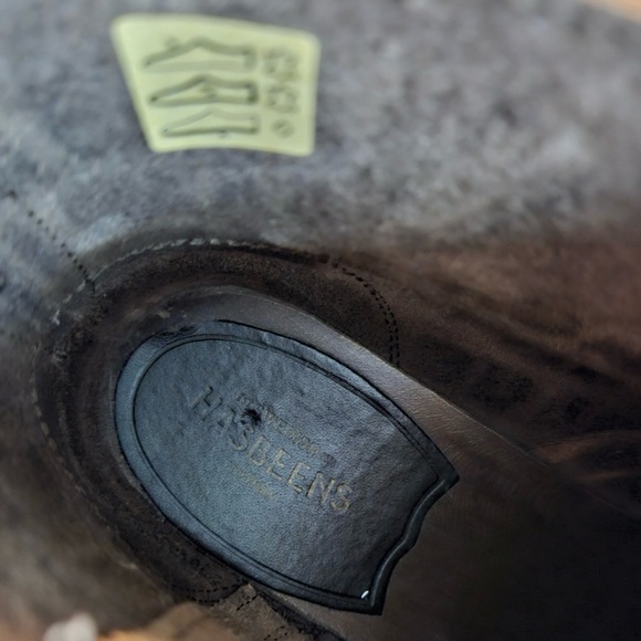 Swedish Hasbeens Zip It Emy Croc Embossed Brown Clogs Booties Ankle Boots 7 - Picture 8 of 8